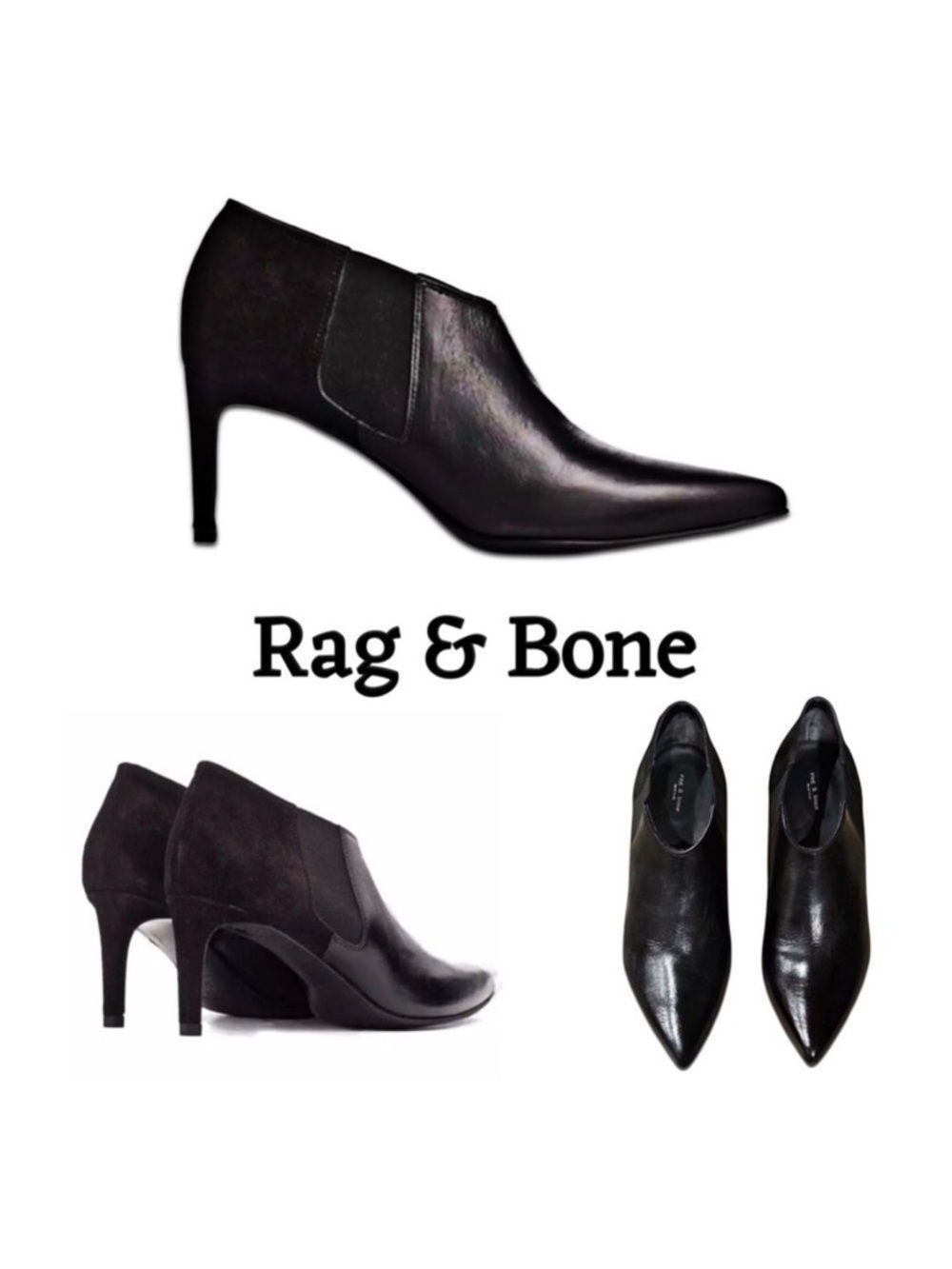 Rag & Bone Beha Chelsea Leather Bootie in Black